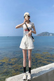 2025 New WHITE Denim Shorts - Women's Summer High Waist Trendy Ins Loose All-Matching Slimming Internet Celebrity All-Matching A-line Hot Pants