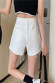 White Ripped Denim Shorts Women's Summer 2024 New High Waist Slimming Internet Celebrity A-Line Wide-Leg Hot Pants Trendy