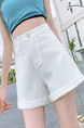 an Style Curl Slimming A-Line Wide Leg Student Hot Pants Trendy Ins - Off-White