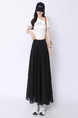 Real Shot Pleated Cotton and Linen Yamamoto Skirt for Women 2025 Summer High Waist Slimming Mid-Length A-Line Large Hem Umbrella Skirt - Black