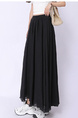 Real Shot Pleated Cotton and Linen Yamamoto Skirt for Women 2025 Summer High Waist Slimming Mid-Length A-Line Large Hem Umbrella Skirt - Black