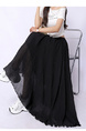 Real Shot Pleated Cotton and Linen Yamamoto Skirt for Women 2025 Summer High Waist Slimming Mid-Length A-Line Large Hem Umbrella Skirt - Black