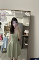 Semi-Sweet Waltz Ice Linen Sling Dress Women's Summer New Inner Wear Sleeveless Skirt Outer Wear - Light Mint Green