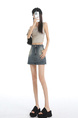 Real Shot of Retro Washed Dark Blue High Waist Slim Denim Skirt for Women - All-Match Elastic Slim Fit High A-Line Hip Skirt