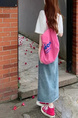 Split Denim Skirt Women's Small Light Blue Spring/Summer New Retro Style High Waist A-Line Slimming Mid-Length Skirt