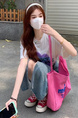 Split Denim Skirt Women's Small Light Blue Spring/Summer New Retro Style High Waist A-Line Slimming Mid-Length Skirt
