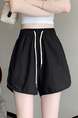 Real Shot Ice Silk Quick-Drying Sports Shorts for Women in BLACK