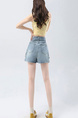 American Retro High Waist Denim Workwear Short Skirt for Women - 2025 Summer New Korean Version Casual A-Line Skirt in Light Blue