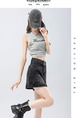American Retro High Waist Denim Workwear Short Skirt for Women - 2025 Summer New Korean Version Casual A-Line Skirt in Black