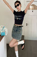Free Belt Blue Gray Hot Girl Workwear Denim Skirt for Women - 2025 Summer New A-Line Hip Skirt in Light Blue