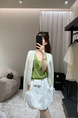 New Summer Style with Waist Bag Skirt - Korean Style All-Match Simple High Waist Workwear Skirt in White