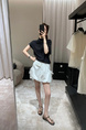 New Summer Style with Waist Bag Skirt - Korean Style All-Match Simple High Waist Workwear Skirt in White