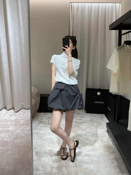 New Summer Style with Waist Bag Skirt - Korean Style All-Match Simple High Waist Workwear Skirt in Dark Gray