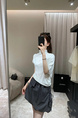 New Summer Style with Waist Bag Skirt - Korean Style All-Match Simple High Waist Workwear Skirt in Dark Gray