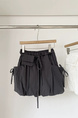 New Summer Style with Waist Bag Skirt - Korean Style All-Match Simple High Waist Workwear Skirt in Dark Gray