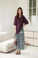 Love to Play by Jiujin Niche Wear Loose Casual Water Ripple Slim Pleated Skirt in MULTI-COLOR - Large Size Skirt for Women