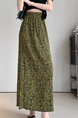 Love to Play by Jiujin Niche Wear Loose Casual Water Ripple Slim Pleated Skirt in OLIVE GREEN - Large Size Skirt for Women