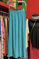 Love to Play by Jiujin Niche Wear Loose Casual Water Ripple Slim Pleated Skirt in TURQUOISE - Large Size Skirt for Women