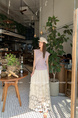 Yangpaopao CREAM Flower Hollow Skirt - Women's Medium-Length 2025 Summer New Sweet and Gentle Style A-Line Skirt