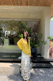 Yangpaopao WHITE Flower Hollow Skirt - Women's Medium-Length 2025 Summer New Sweet and Gentle Style A-Line Skirt