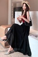 Hot-Selling Retro BLACK Contrast Color Plaid Skirt - Women's Summer High Waist Versatile Casual Long Skirt A-Line Big Swing Umbrella Skirt