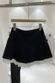 College Style SWEET BLACK Hot Girl Lace Edge Pleated Short Skirt - Female Summer Wear New Korean Style Age-Reducing Versatile Ruffle Skirt