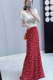Spot French Elegant Romantic Slim Red Floral Fishtail Skirt - 2025 Summer New Tea Break Skirt