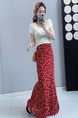 Spot French Elegant Romantic Slim Red Floral Fishtail Skirt - 2025 Summer New Tea Break Skirt