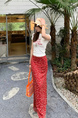 Spot French Elegant Romantic Slim Red Floral Fishtail Skirt - 2025 Summer New Tea Break Skirt