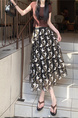 Spot Real Shot Real Price All-Match New Style BLACK Mesh Skirt Butterfly Elastic Waist Skirt for Women