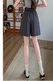Gray High-Waist A-Line Slim Outer Wear Loose Shorts Women 2025 Spring and Summer
