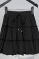 Korean Style Black Super Fairy High Waist Slim A-Line Skirt - Women's Spring and Summer New Small Flower Bud Puffy Short Skirt