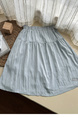 Korean Style Light Blue Super Fairy High Waist Slim A-Line Skirt - Women's Spring and Summer New Small Flower Bud Puffy Short Skirt