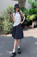 Korean Style Black Super Fairy High Waist Slim A-Line Skirt - Women's Spring and Summer New Small Flower Bud Puffy Short Skirt