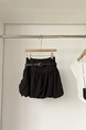 Black Flower Bud Short Skirt for Women - New Summer Style, High Waist, Slimming, Anti-Exposure, Pleated A-Line, Versatile Puffy Skirt