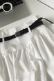 White Flower Bud Short Skirt for Women - New Summer Style, High Waist, Slimming, Anti-Exposure, Pleated A-Line, Versatile Puffy Skirt