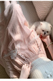 Light Pink Real Shot Spot Skirt for Women - Cotton and Linen, New Style Ruffled Cake Skirt, Long High Waist Umbrella Skirt, Fairy Mid-Length Design