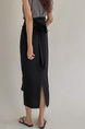 Spot Korean INS Blogger French Retro Niche Design Temperament Knot Strap Long Skirt Female (Black)