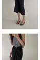 Spot Korean INS Blogger French Retro Niche Design Temperament Knot Strap Long Skirt Female (Black)