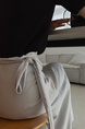 Spot Korean INS Blogger French Retro Niche Design Temperament Knot Strap Long Skirt Female (Gray)