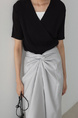 Spot Korean INS Blogger French Retro Niche Design Temperament Knot Strap Long Skirt Female (Gray)
