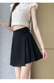 In Stock Skirt Women's 2025 Spring and Summer New Chinese Style Pleated Skirt A-Line Skirt Retro Belly Covering Skirt (Black)