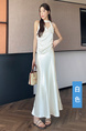 Acetate Satin Off-White Skirt for Women Summer 2025 New Style High-End Temperament Slim A-Line Long Skirt Hip Fishtail Skirt