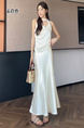 Acetate Satin Off-White Skirt for Women Summer 2025 New Style High-End Temperament Slim A-Line Long Skirt Hip Fishtail Skirt