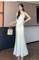 Acetate Satin Off-White Skirt for Women Summer 2025 New Style High-End Temperament Slim A-Line Long Skirt Hip Fishtail Skirt