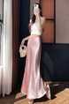 Acetate Satin Pink Skirt for Women Summer 2025 New Style High-End Temperament Slim A-Line Long Skirt Hip Fishtail Skirt