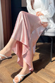 Acetate Satin Pink Skirt for Women Summer 2025 New Style High-End Temperament Slim A-Line Long Skirt Hip Fishtail Skirt