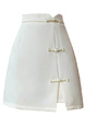 In Stock New Pale Yellow Chinese Style Retro A-Line Skirt Women's 2025 Sprig/Summer New Type Hip Skirt Ethnic Style Short Skirt Women