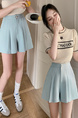 In Stock High Waist Pleated Skirt Pants Irregular Skirt Women's A-Line Skirt 2025 Spring and Summer New All-Matching Pantskirt in Pastel Blue