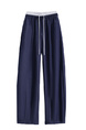 2025 Summer Thin Tencel Jeans Women Loose Versatile Casual Contrast Color High Waist Drape Straight Scimitar Pants